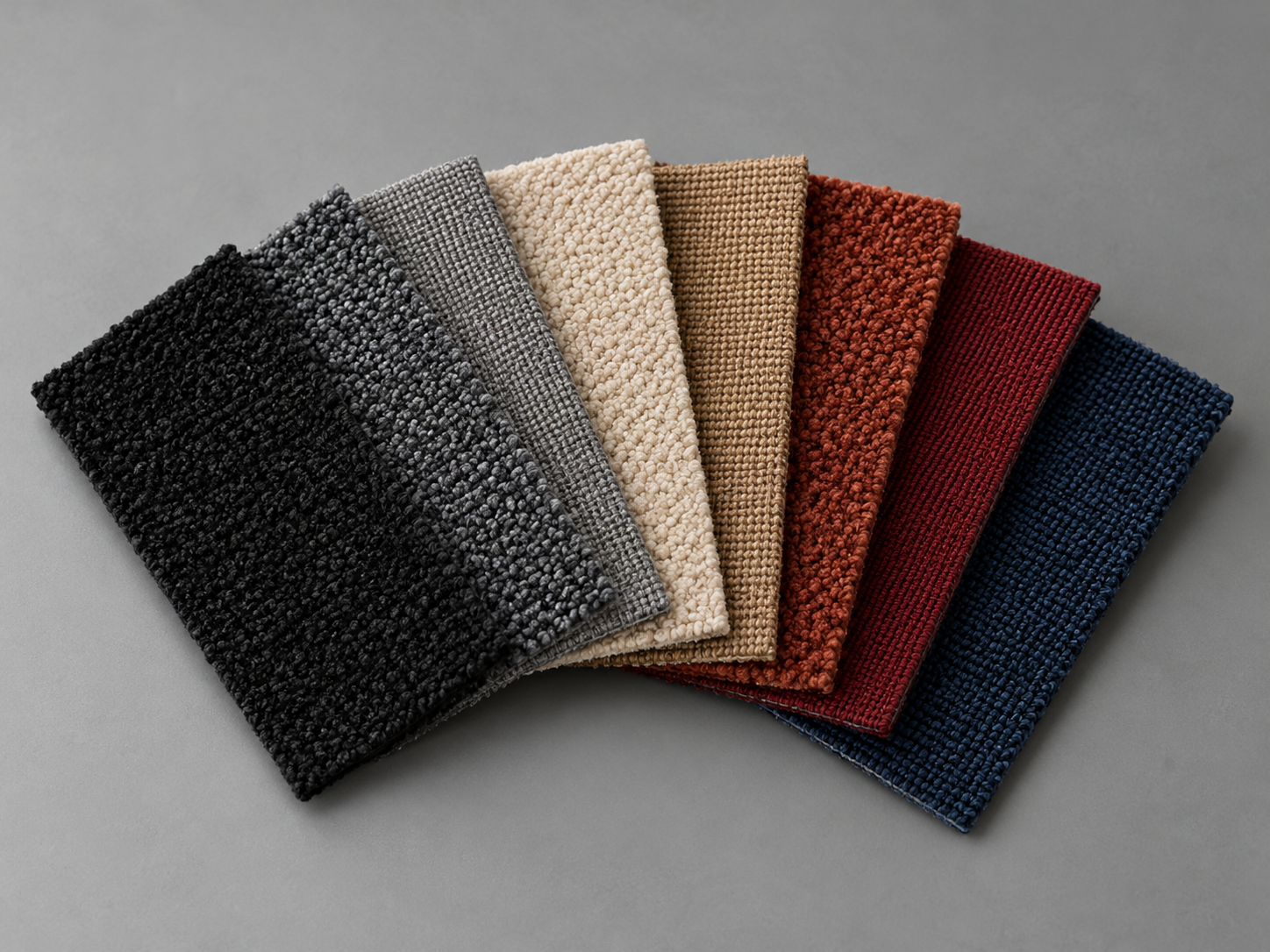 Carpet and upholstery color samples